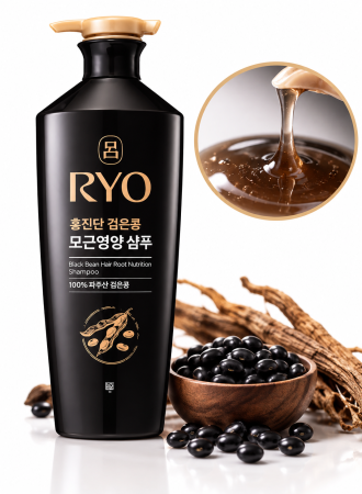 RYO Шампунь для укрепления корней волос с чёрными бобами, 820мл