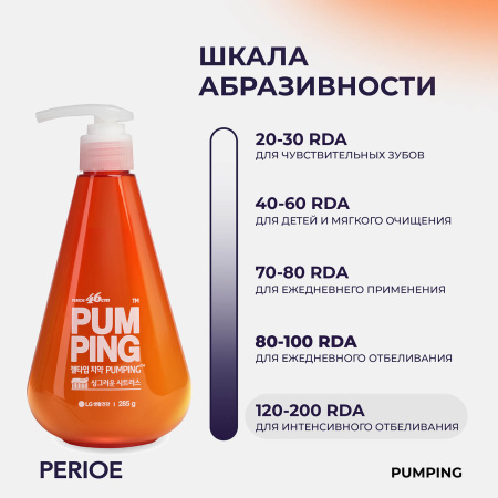 PERIOE Зубная паста отбеливающая в форме геля с фтором (1400ppm), 285гр
